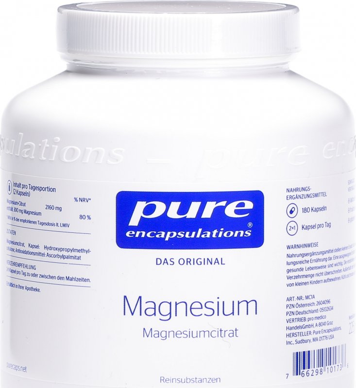 Pure Magnesium Magnesiumcitrat Dose 180 Stück in der Adler Apotheke