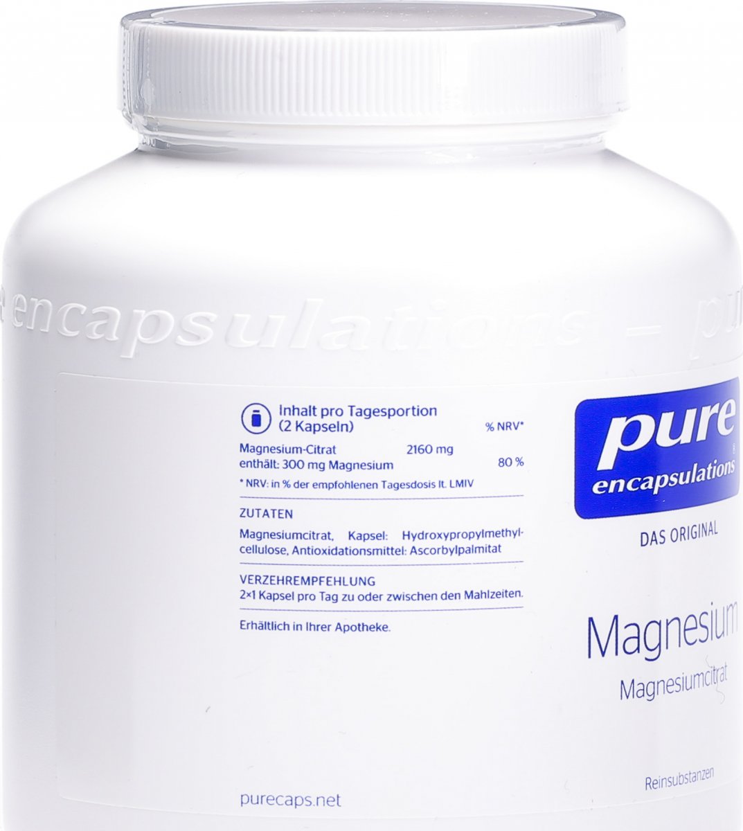 Pure Magnesium Magnesiumcitrat Dose 180 Stück in der Adler Apotheke