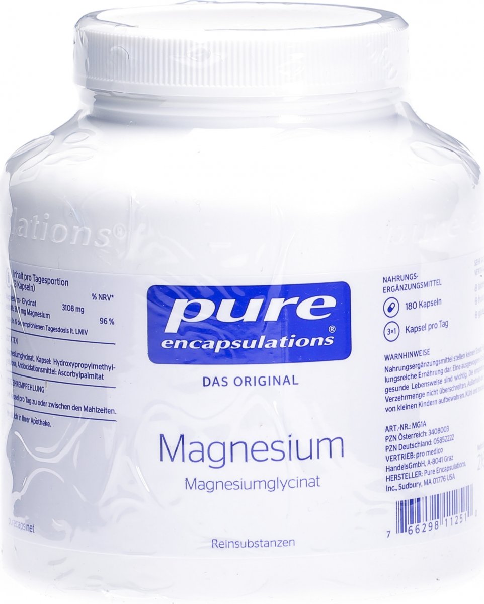 Pure Magnesium Magnesiumglycinat Dose 180 Stück in der Adler Apotheke