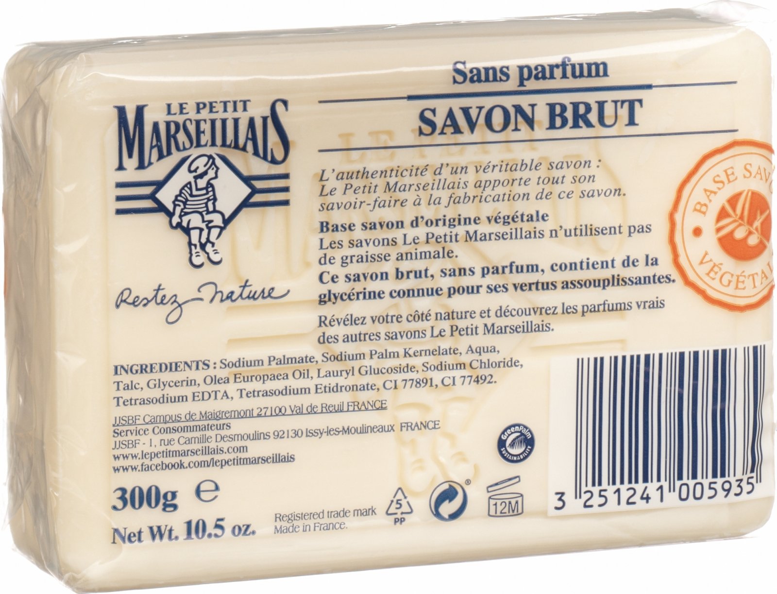 le petit marseillais savon brut sans parfum