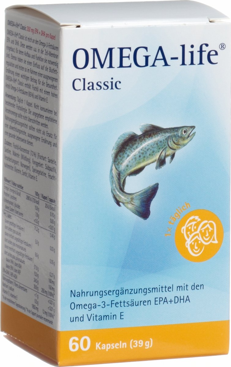 Omega Life Classic Kapseln 250mg EPA&DHA 60 Stück in der Adler Apotheke