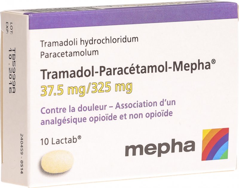 Tramadolparacetamol Mepha 37.5/325mg 10 Stück in der Adler Apotheke