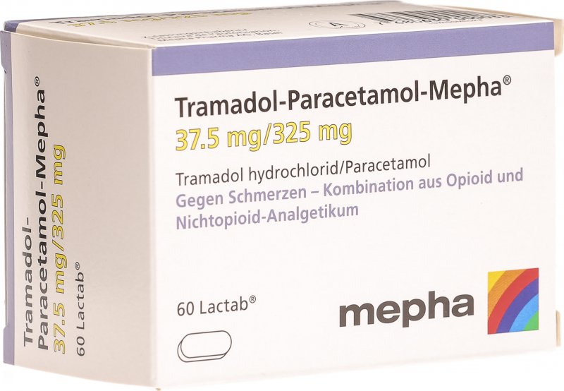 Tramadolparacetamol Mepha 37.5/325mg 60 Stück in der Adler Apotheke