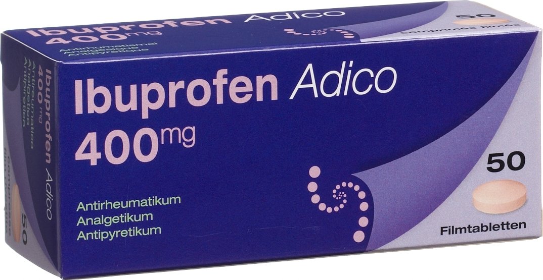 Ibuprofen Adico Filmtabletten 400mg 50 Stück in der Adler Apotheke