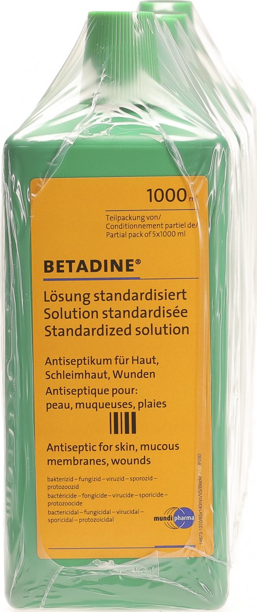 Betadine Loesung Standardisiert 5x 1000ml in der Adler Apotheke