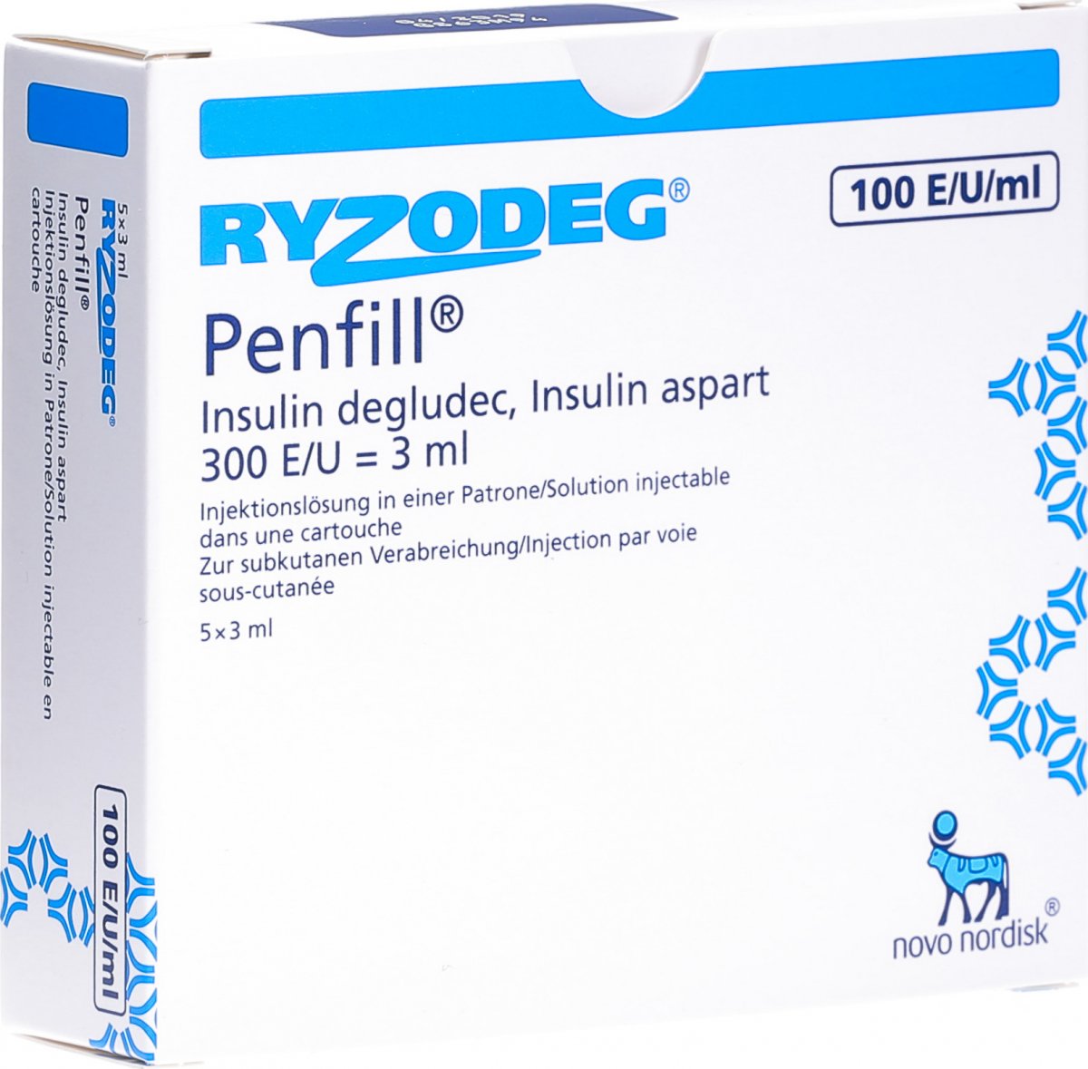 Ryzodeg Penfill Injektionslösung 5x 3ml [!] in der Adler Apotheke