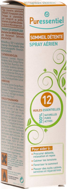 Puressentiel Schlaf Entspannung Raumspray 12 ätherische Öle 75ml in ... Puressentiel Schlaf Entspannung Raumspray 12 ätherische Öle 75ml in ...