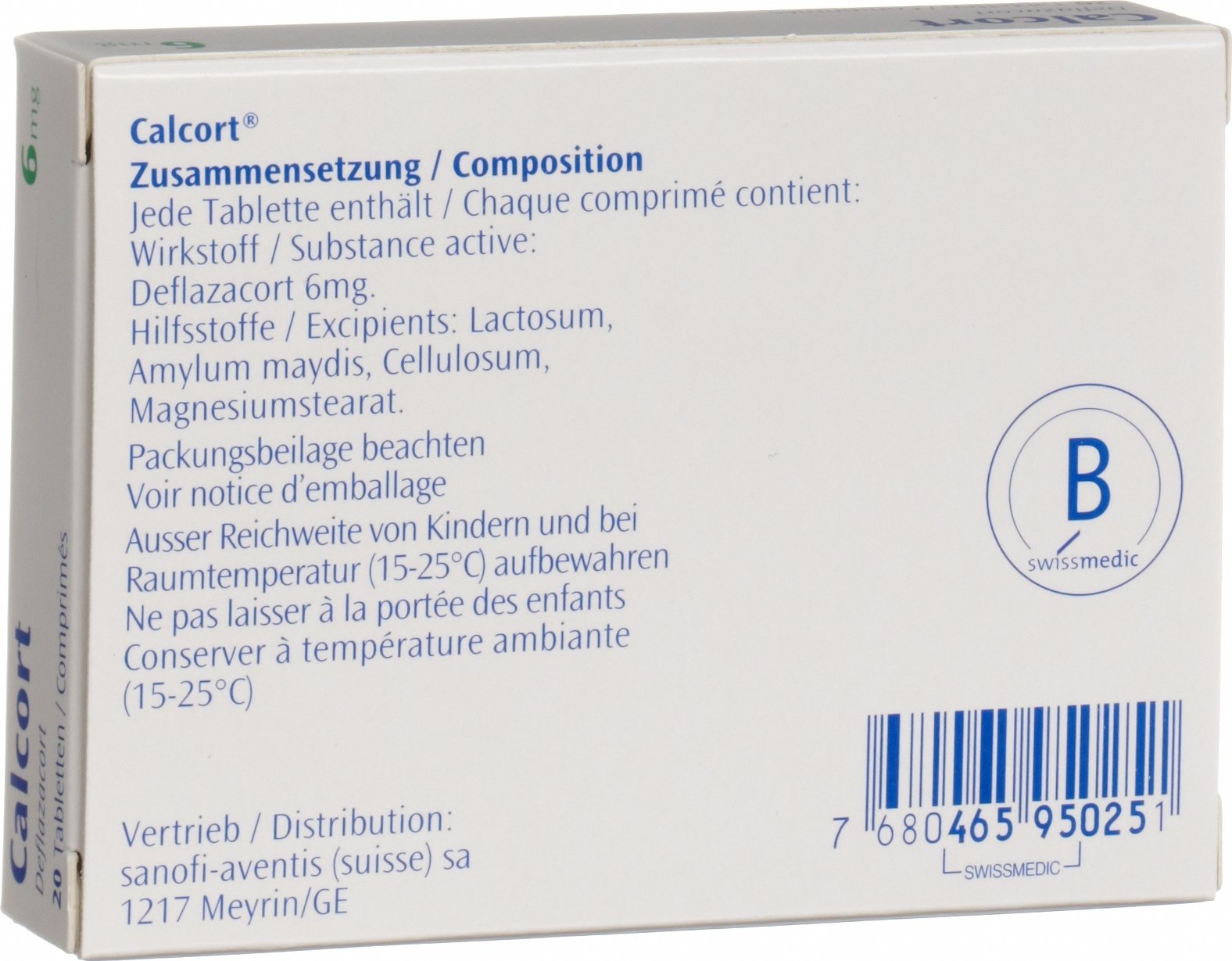 Calcort Tabletten 6mg 20 Stück in der Adler Apotheke