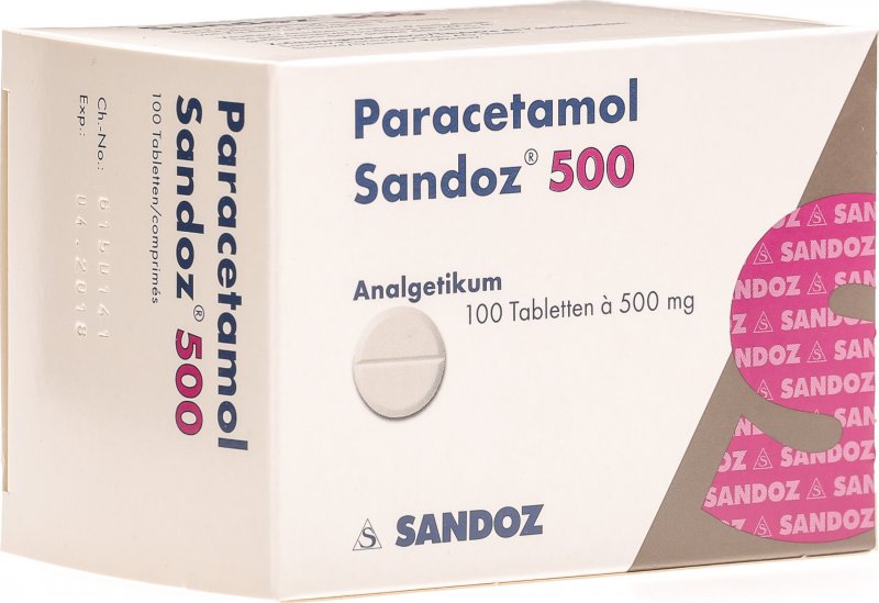Paracetamol Sandoz Tabletten 500mg 100 Stück in der Adler Apotheke