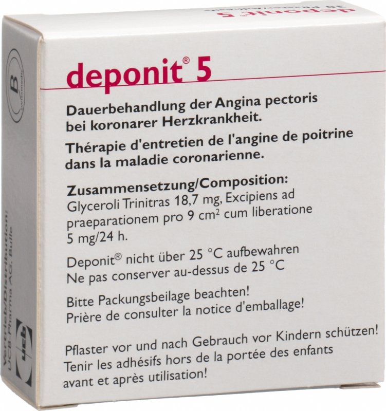 Deponit 5 Matrixpfl 5 Mg/24h 30 Stück in der Adler Apotheke