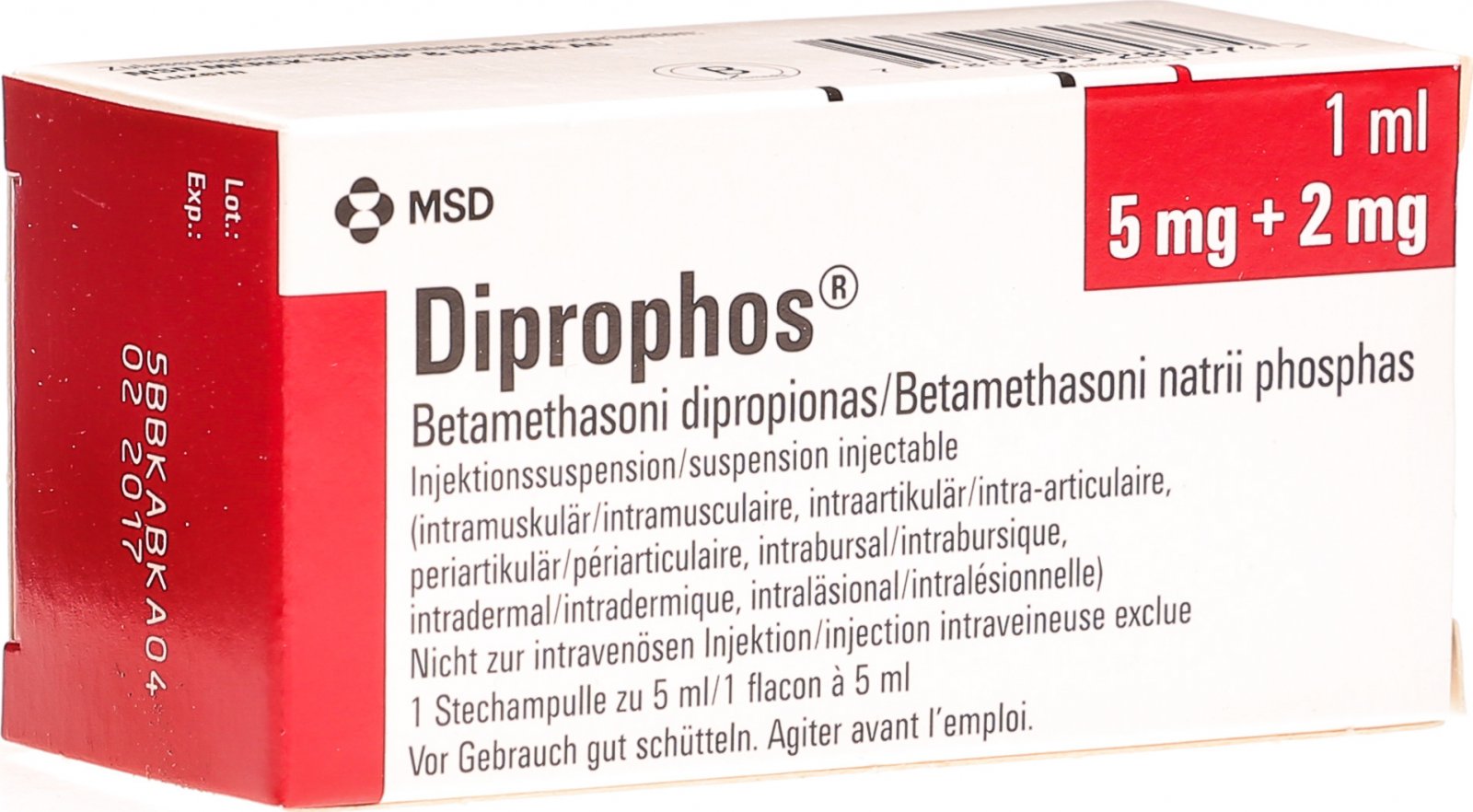 Diprophos Injektionslösung Durchstechflasche 5ml in der Adler Apotheke