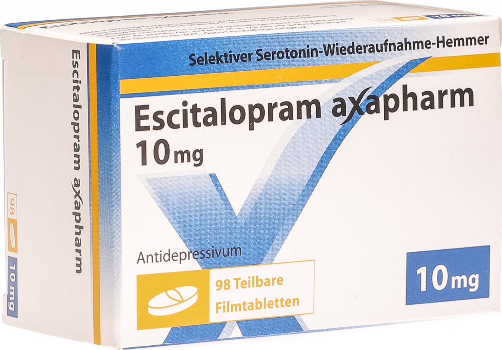Escitalopram Axapharm Filmtabletten 10mg 98 Stück in der Adler Apotheke