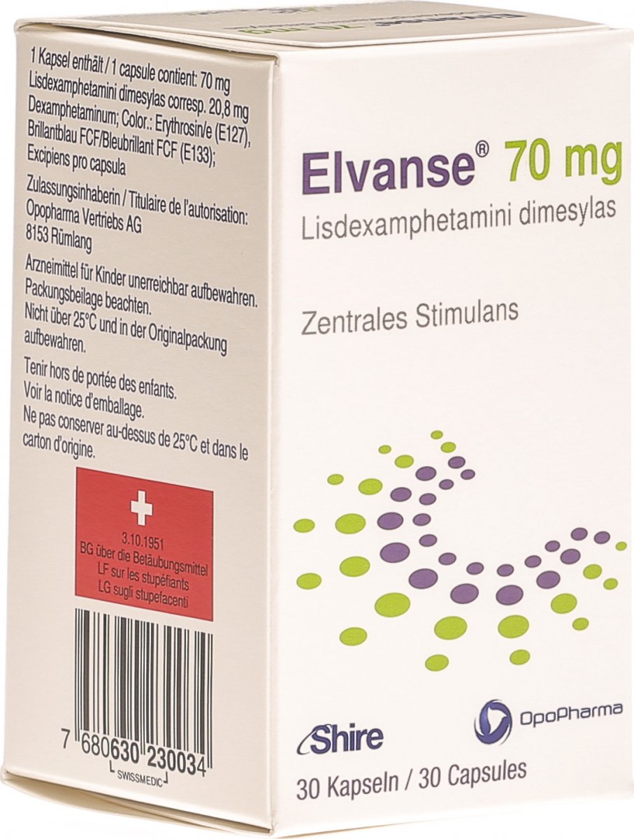 Elvanse Kapseln 70mg Flasche 30 Stück in der Adler Apotheke