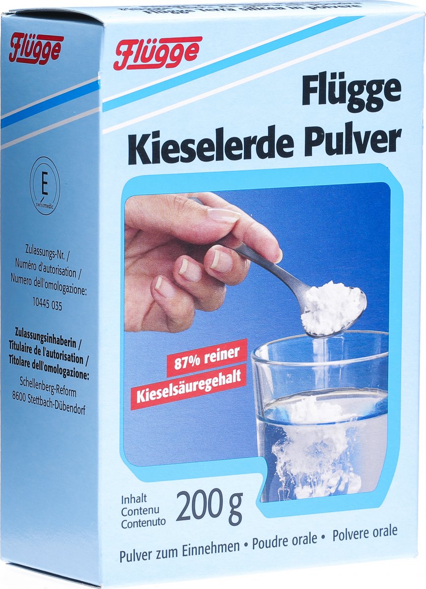 Flügge Kieselerde Pulver 200g in der Adler Apotheke