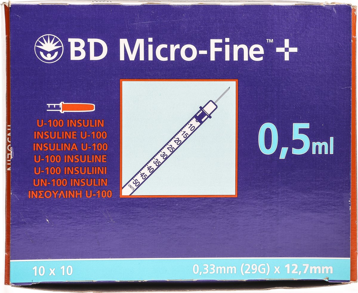 Microfine U100 Insulin Spritze 0 33mm X 12 7mm 0 5ml In Der Adler Apotheke Microfine U100 Insulin Spritze 0 33mm X 12 7mm 0 5ml In Der Adler Apotheke