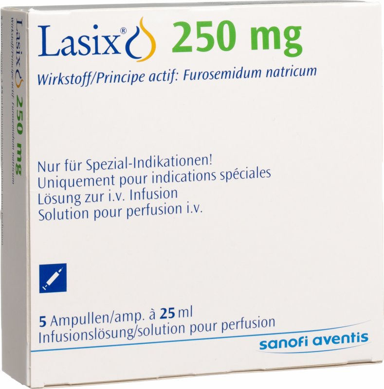 Lasix Infusionslösung 250mg/25ml i.v. 5 Ampullen 25ml in der Adler Apotheke