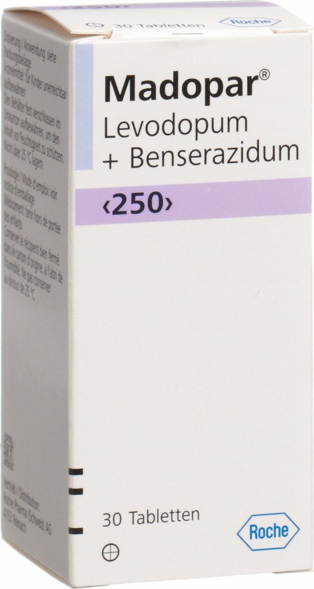 Мадопар 250 купить в москве. Мадопар ГСС 250. Мадопар Бенсеразид 250. Мадопар 250 таблетки. Мадопар 250 Roche.