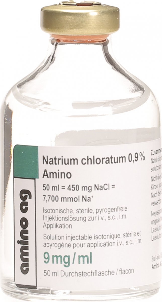 NaCl Amino Injektionslösung 0.9% Durchstechflasche 50ml in der Adler
