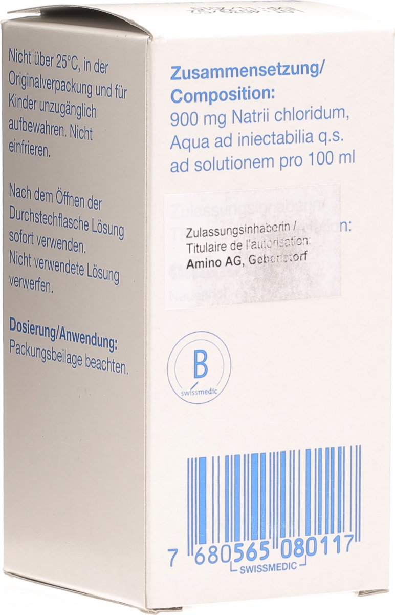 NaCl Amino Injektionslösung 0.9% Durchstechflasche 100ml in der Adler