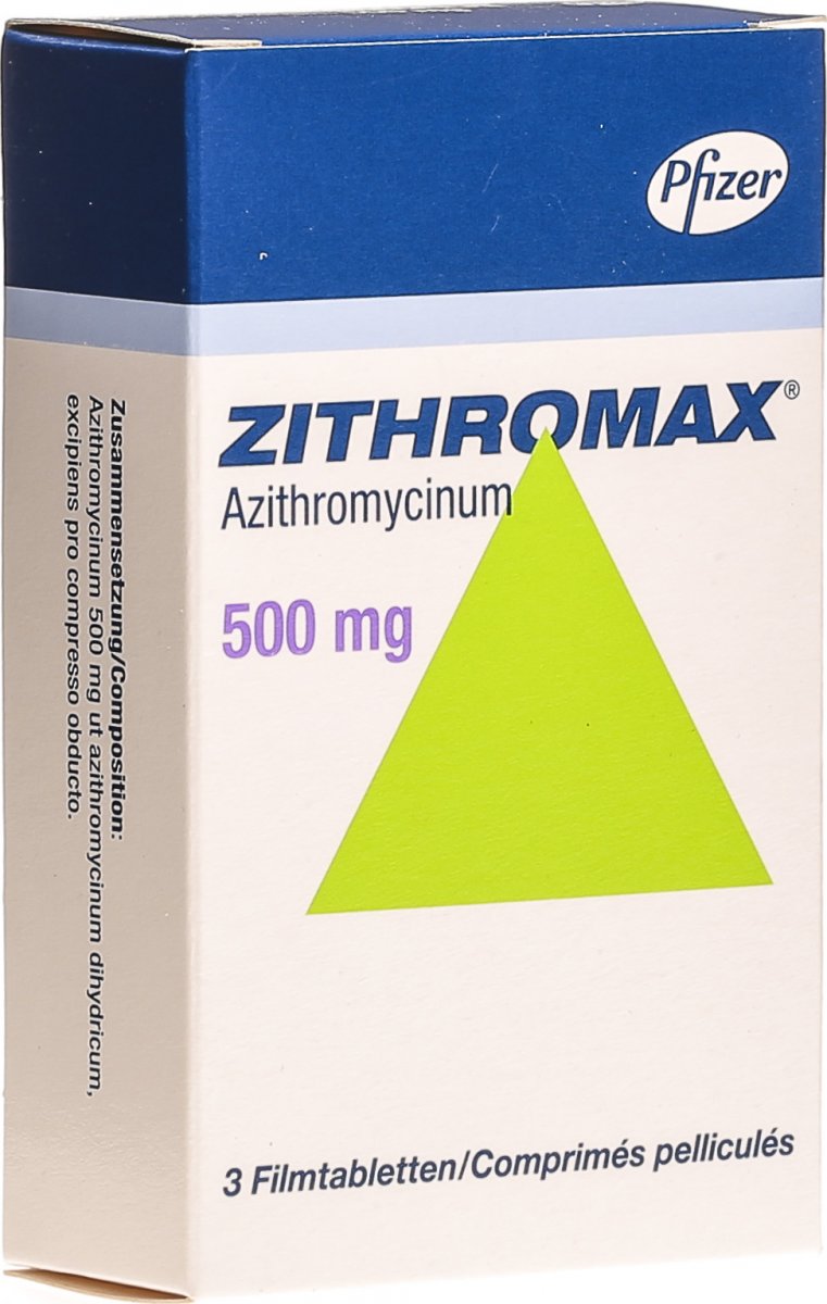 Zithromax Filmtabletten 500mg 3 Stück in der Adler Apotheke
