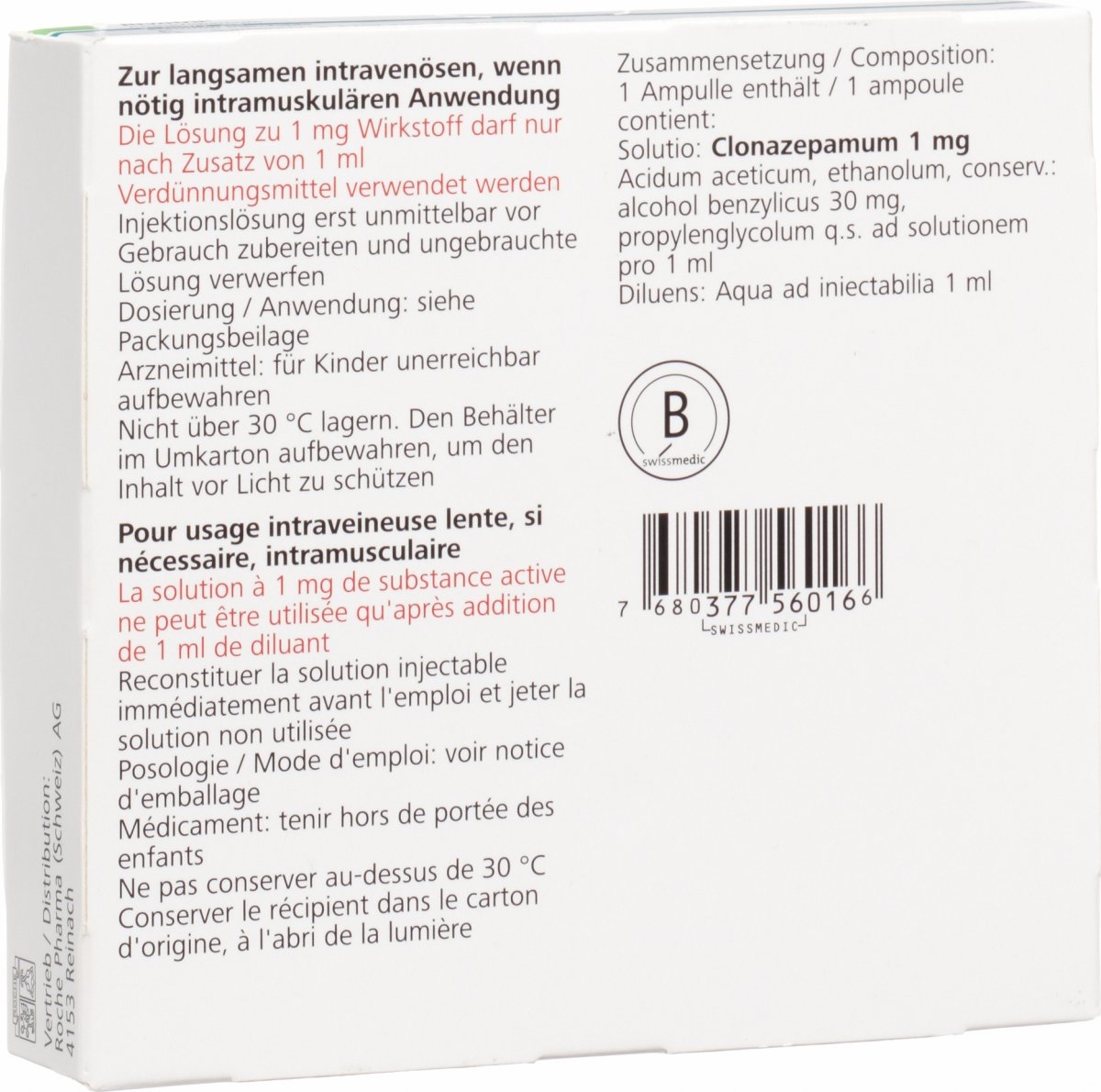 rivotril tabletten intravenös