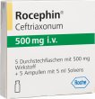 Rocephin 500mg i.v. C Solv Durchstechflasche 5 Stück