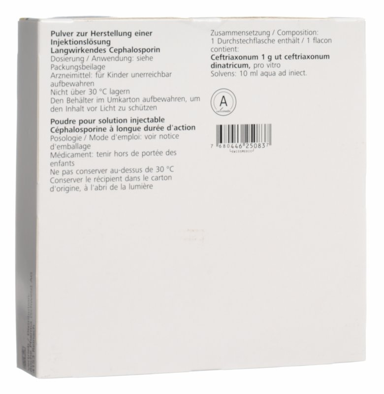 Rocephin 1g i.v. C Solv Durchstechflasche 5 Stück in der Adler Apotheke