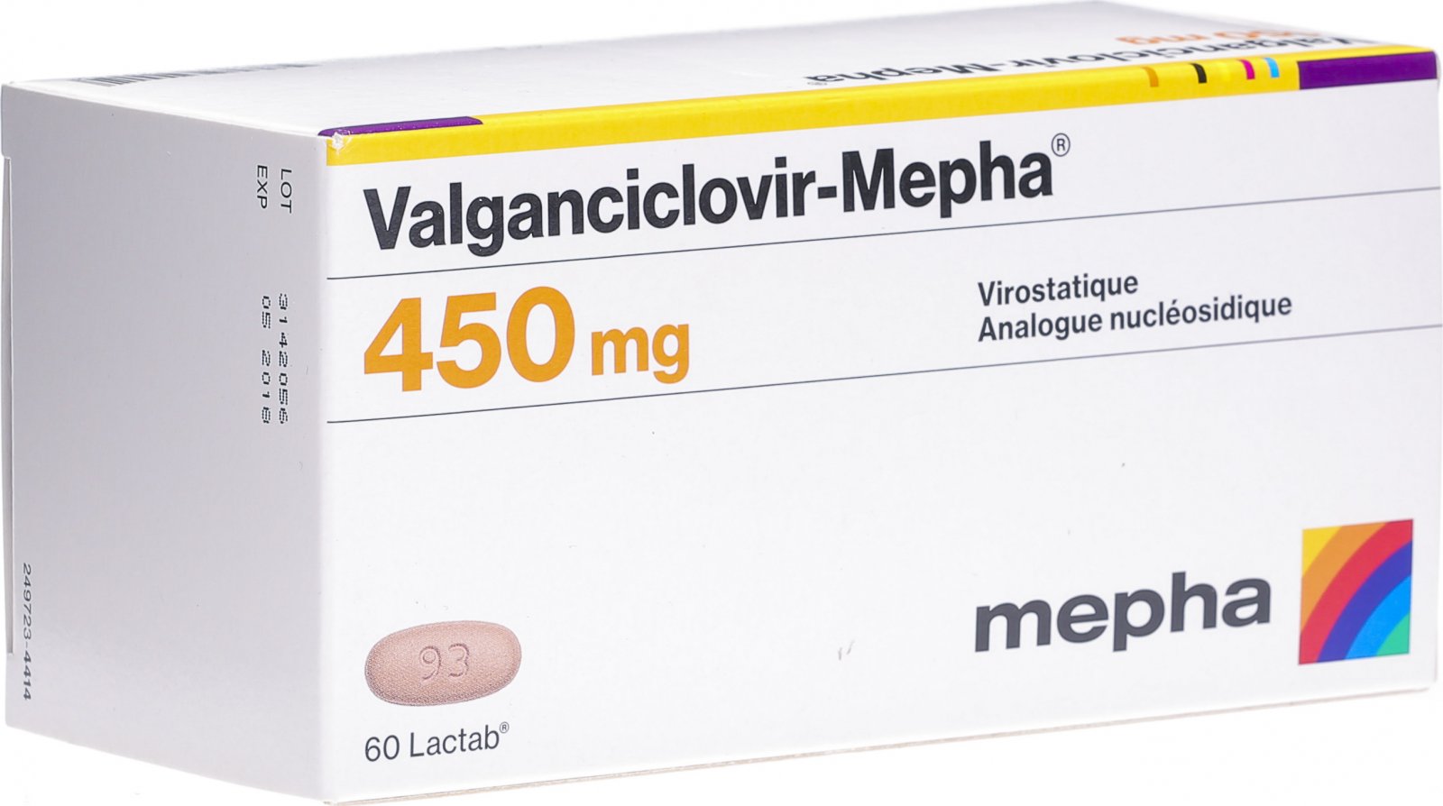 Valganciclovir Mepha Lactabs 450mg 60 Stück in der Adler Apotheke