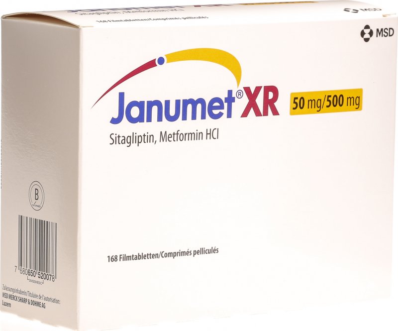 Janumet XR Retard Filmtabletten 50/500mg 3 Flasche 56 Stück in der