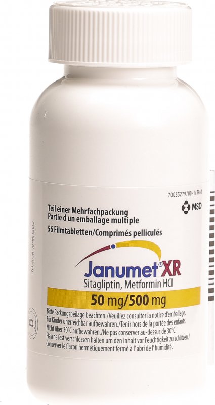 Janumet XR Retard Filmtabletten 50/500mg 3 Flasche 56 Stück in der ...