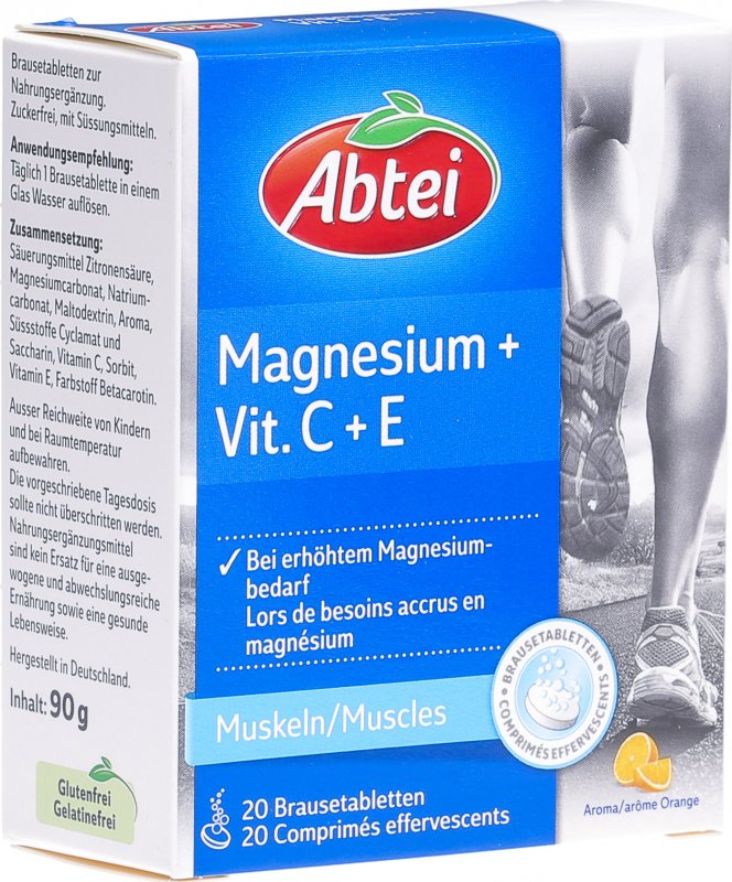 Abtei Magnesium + Vitamin C + E 2x10 Brausetabletten in der Adler Apotheke