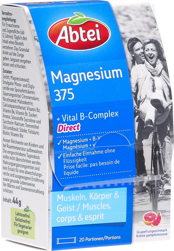 Abtei Magnesium 375 + Vitamin B Complex 20 Portionen in der Adler Apotheke
