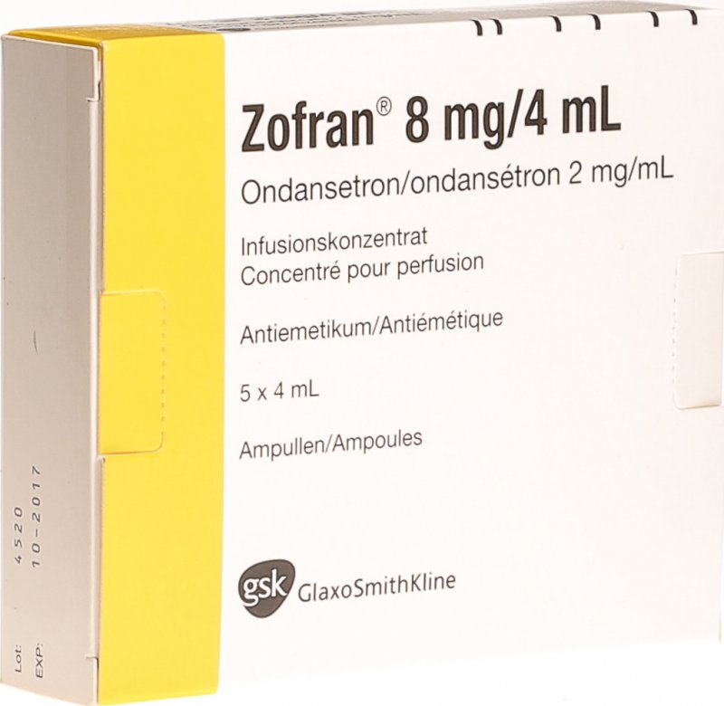 Zofran Infusionskonzentrat 8mg/4ml 5 Ampullen 4ml in der Adler Apotheke