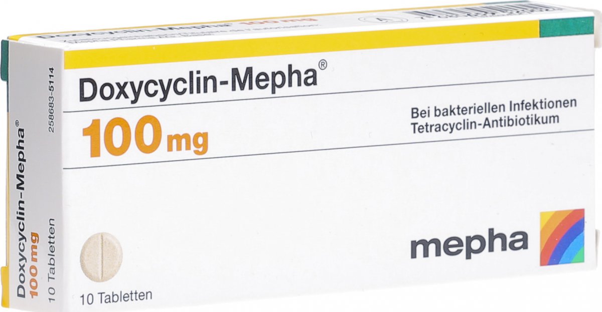 Doxycyclin Mepha Tabletten 100mg 10 Stück in der Adler Apotheke