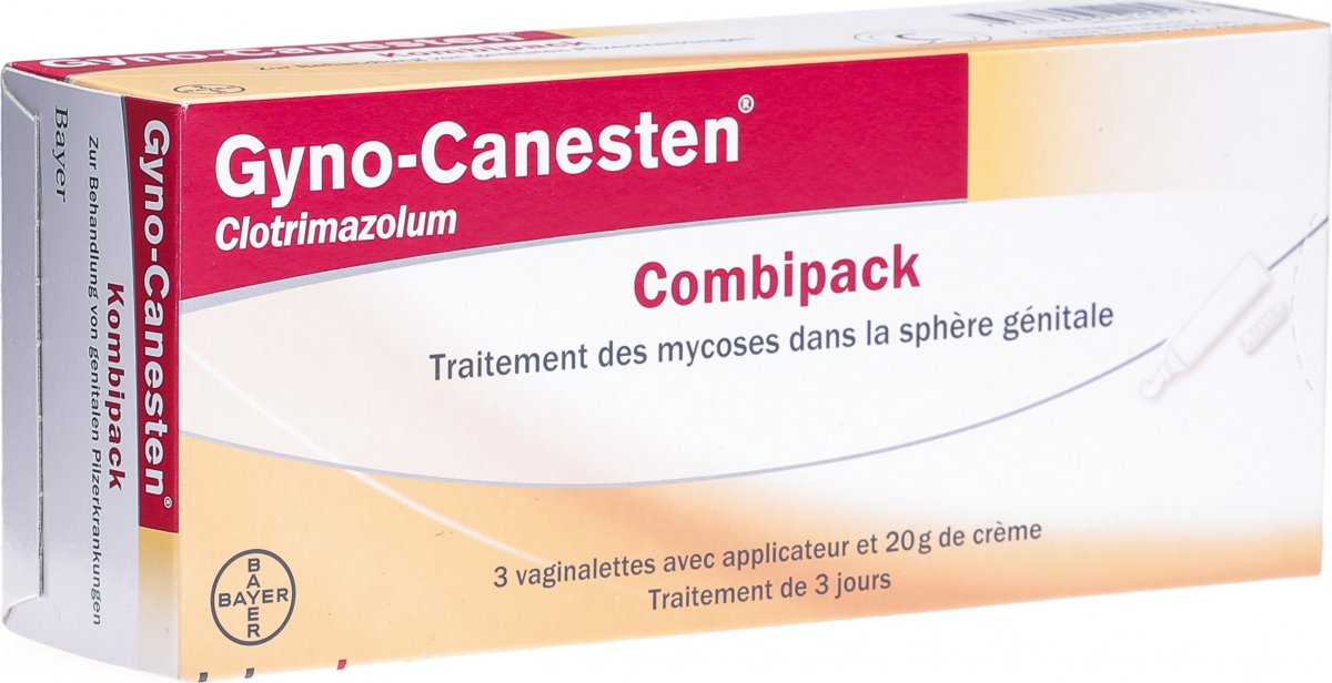 Gynocanesten Kombipack 3 Vag Tabl+20 G Cr (neu) in der Adler Apotheke