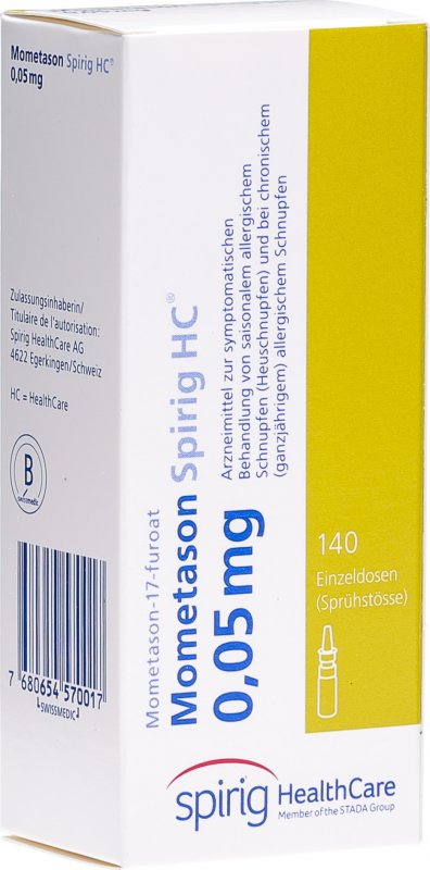 Mometason Spirig HC Nasenspray 0.05mg 140 Dos In Der Adler Apotheke