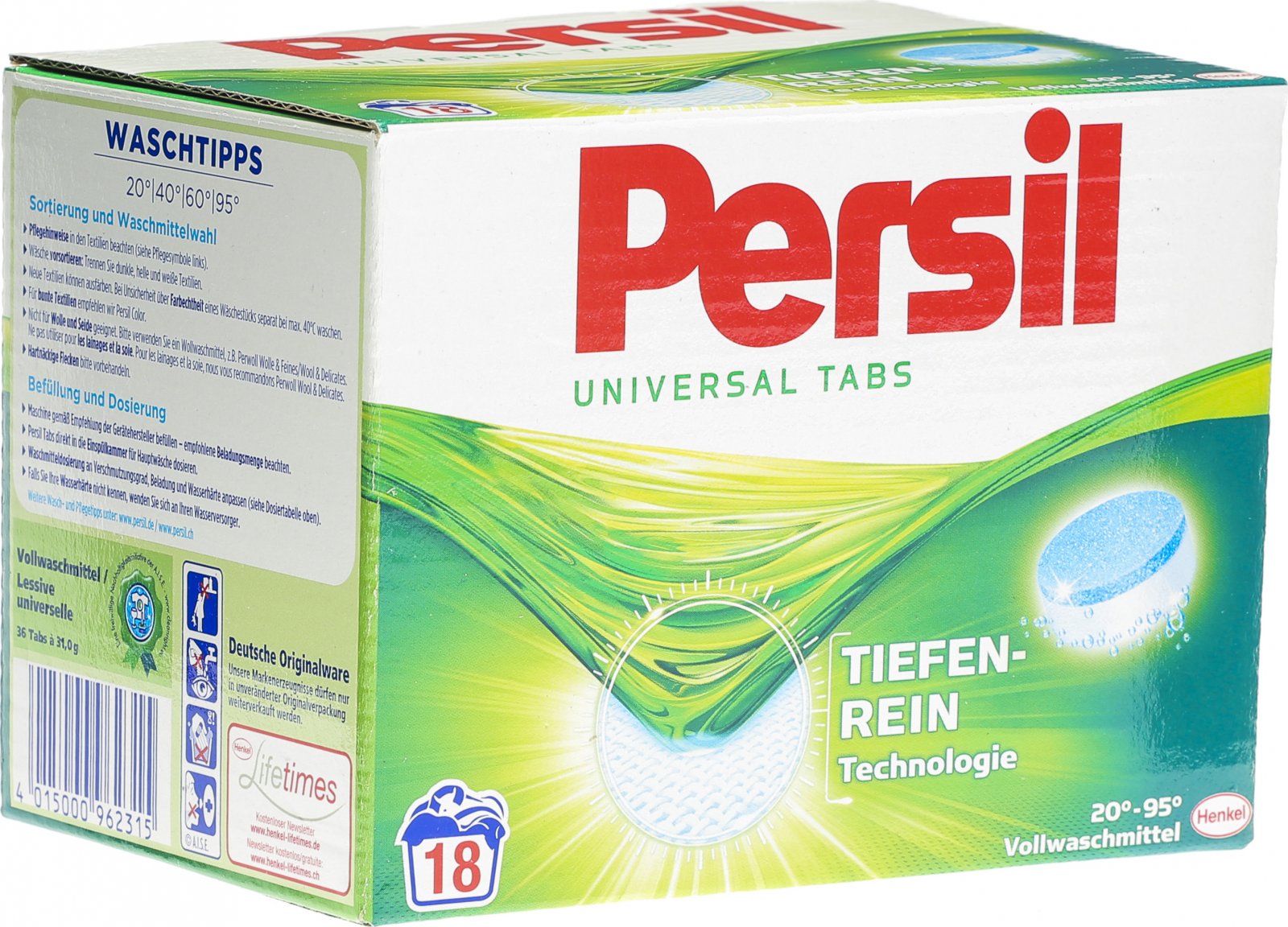 Persil Universal Tabs 18 Wg Box 1.116kg in der Adler Apotheke