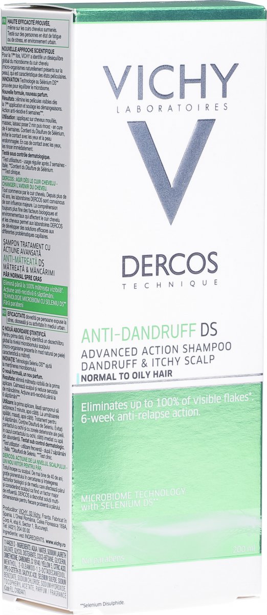 Vichy Dercos Anti Schuppen Shampoo Fettiges Haar 200ml In Der Adler Apotheke