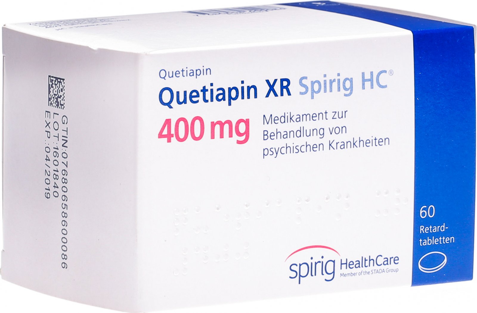 Quetiapin XR Spirig HC Retard Tabletten 400mg 60 Stück in der Adler Apotheke