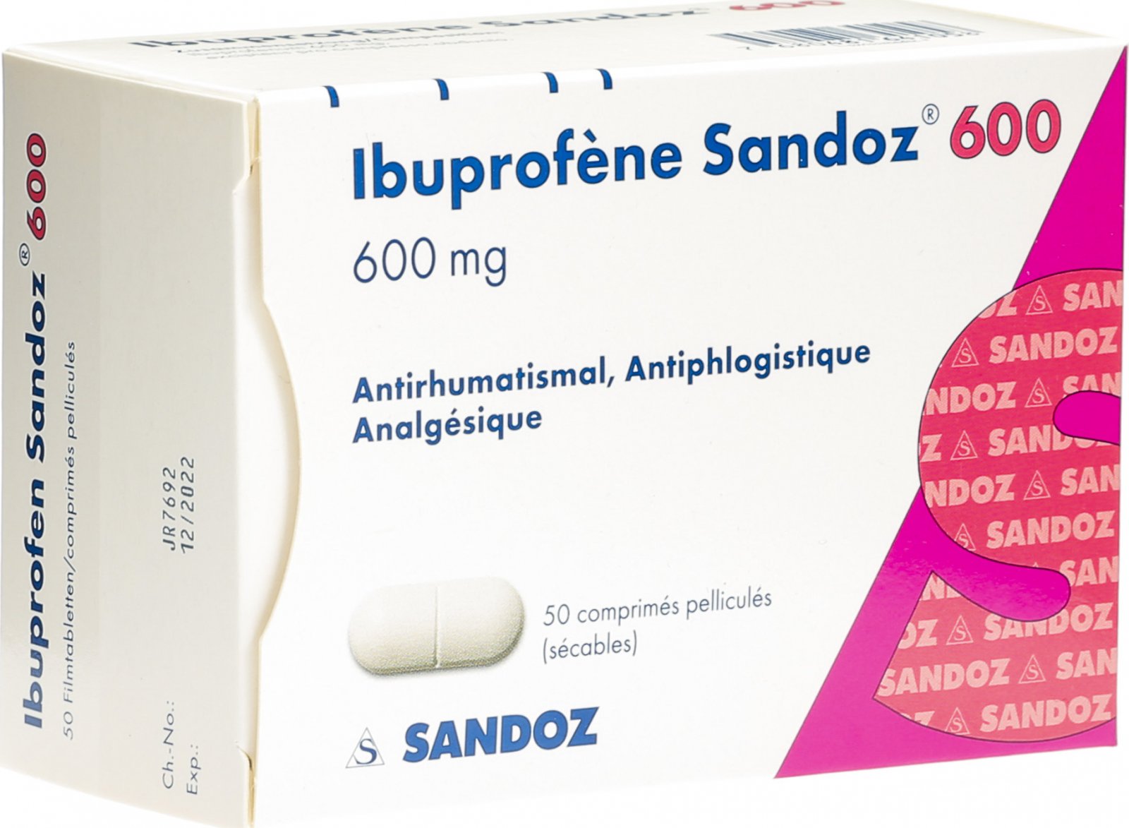 Ibuprofen Sandoz Filmtabletten 600mg 50 Stück in der Adler Apotheke