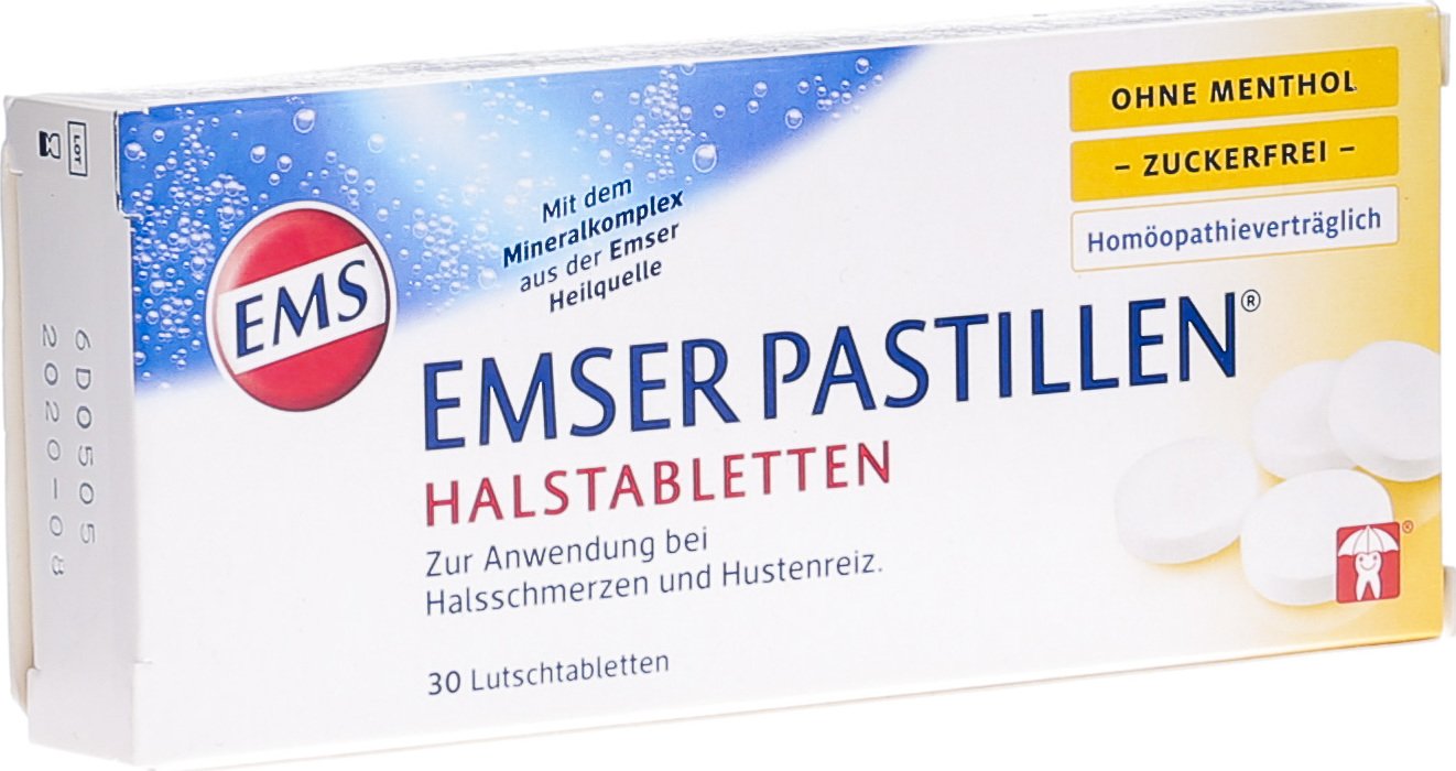 Emser Pastillen Zuckerfrei ohne Menthol 30 Stück in der Adler Apotheke