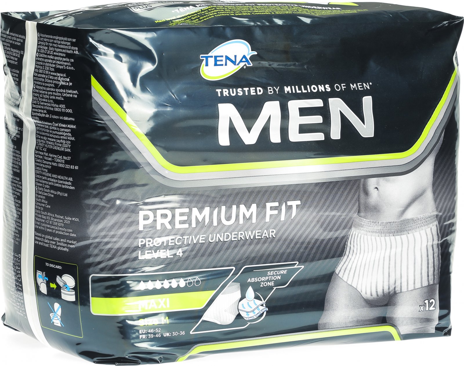 Tena Men Premium Fit Underwear Level 4 M 12 Stück in der Adler Apotheke
