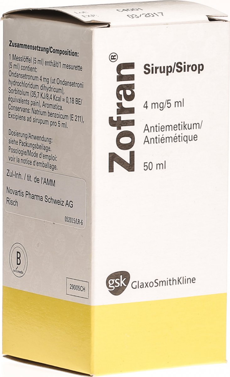 Zofran Sirup 4mg/5ml 50ml in der Adler Apotheke