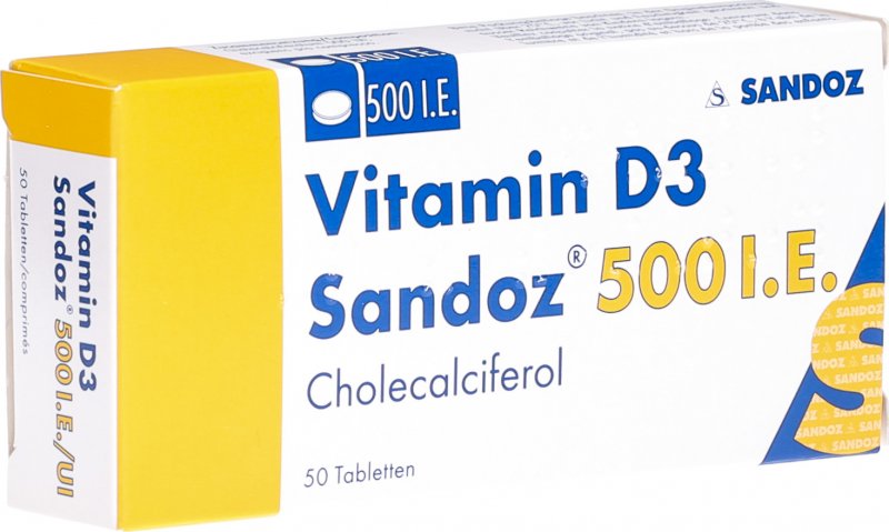 Vitamin D3 Sandoz Tabletten 500 Ie 50 Stück in der Adler Apotheke