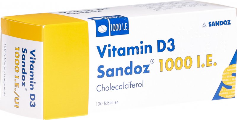 Vitamin D3 Sandoz Tabletten 1000 Ie 100 Stück in der Adler Apotheke