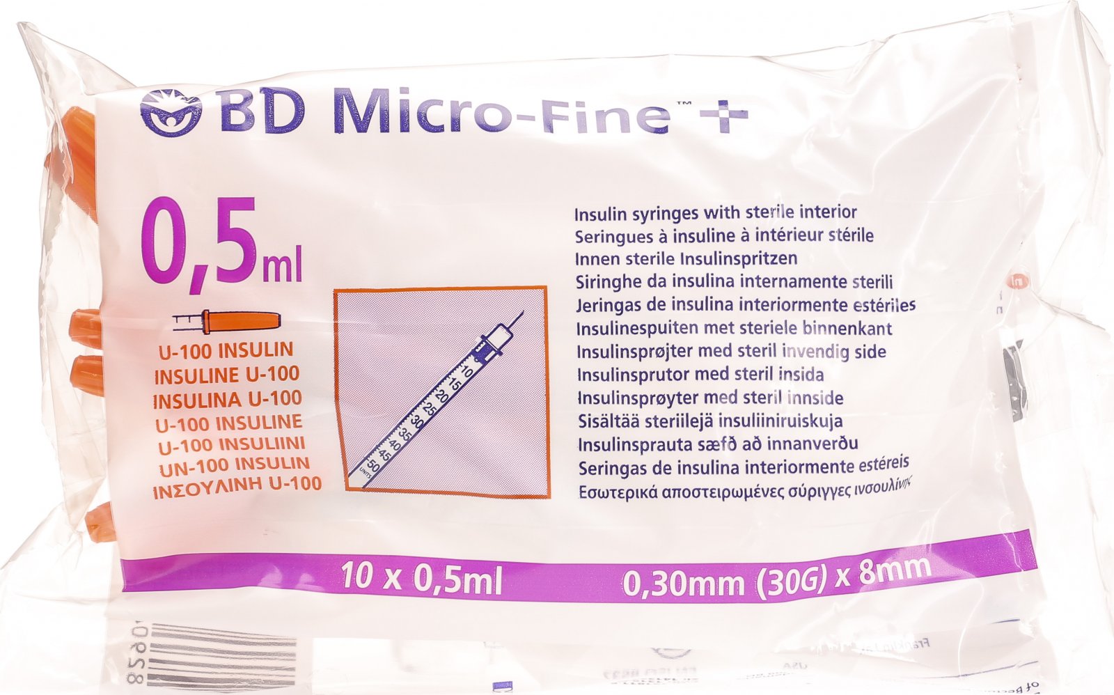 Microfine U100 Insulin Spritzen 0 30mm X 8mm 100x 0 5ml In Der Adler Apotheke Microfine U100 Insulin Spritzen 0 30mm X 8mm 100x 0 5ml In Der Adler Apotheke