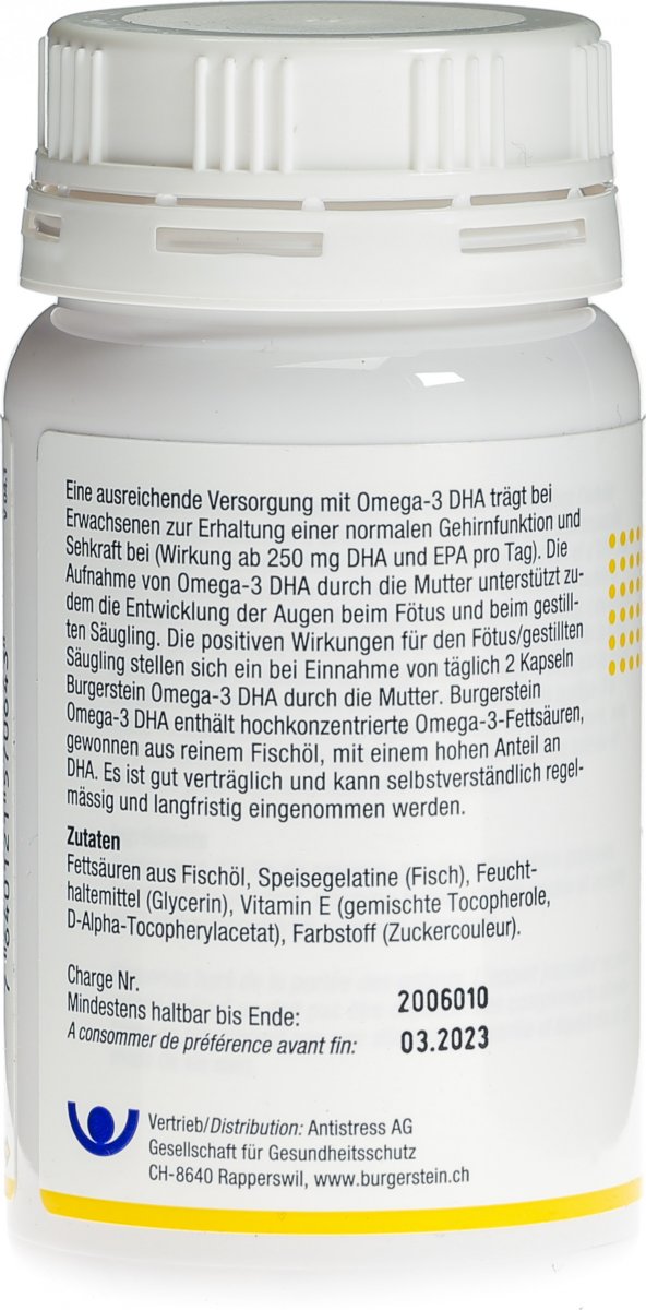 Burgerstein Omega3 DHA 100 Kapseln in der Adler Apotheke