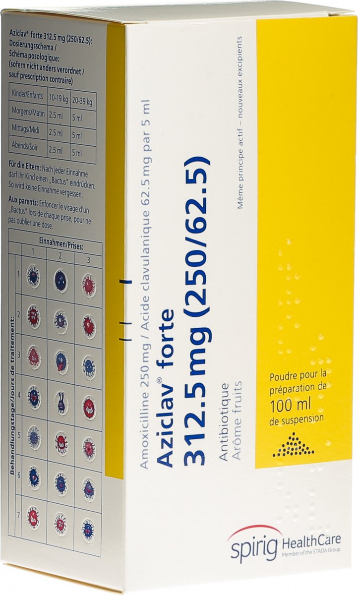 Aziclav Forte Pulver 312 5mg Suspension 100ml In Der Adler Apotheke Aziclav Forte Pulver 312 5mg Suspension 100ml In Der Adler Apotheke