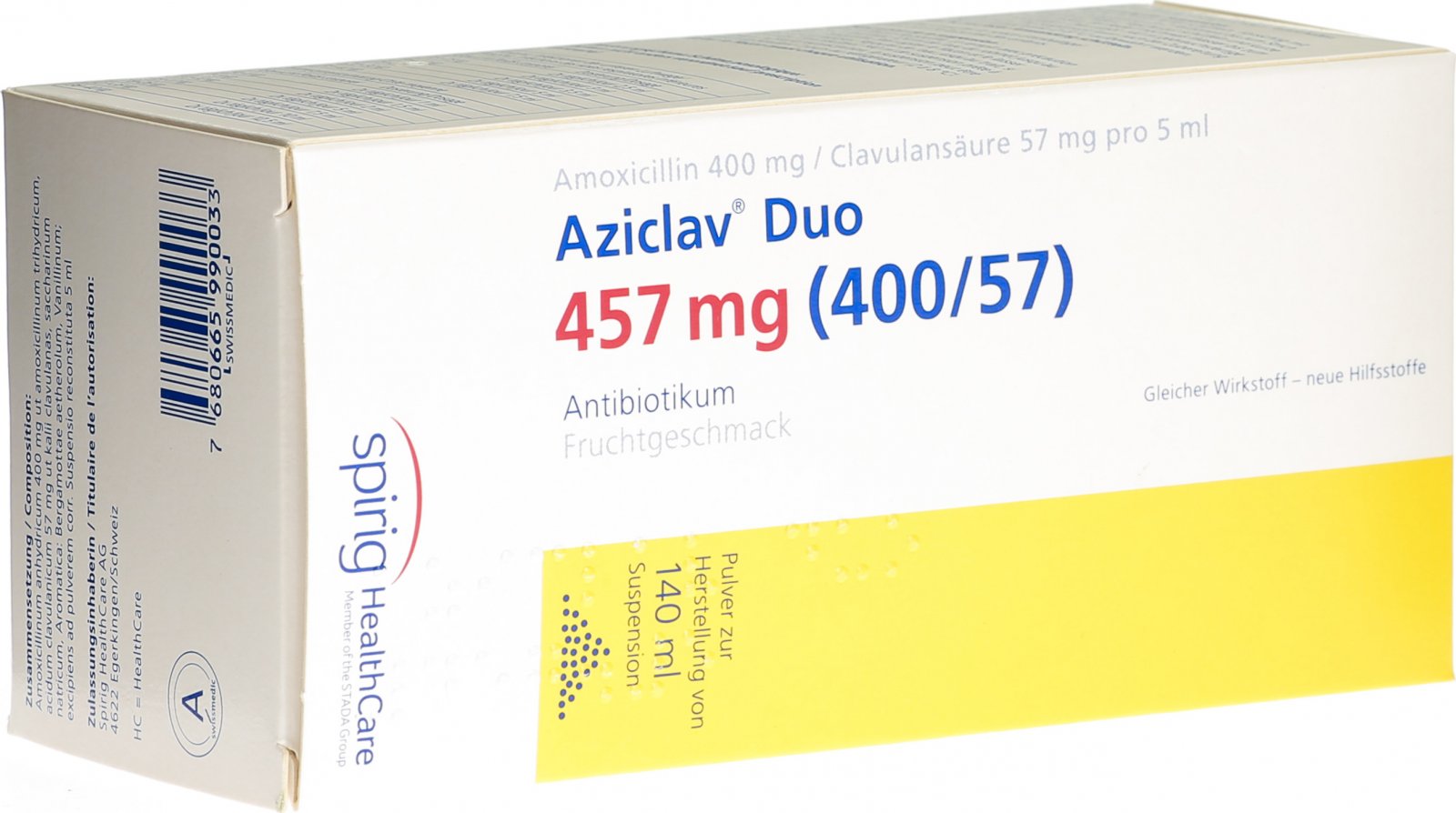 Aziclav Duo Pulver 457mg Suspension Flasche 140ml In Der Adler