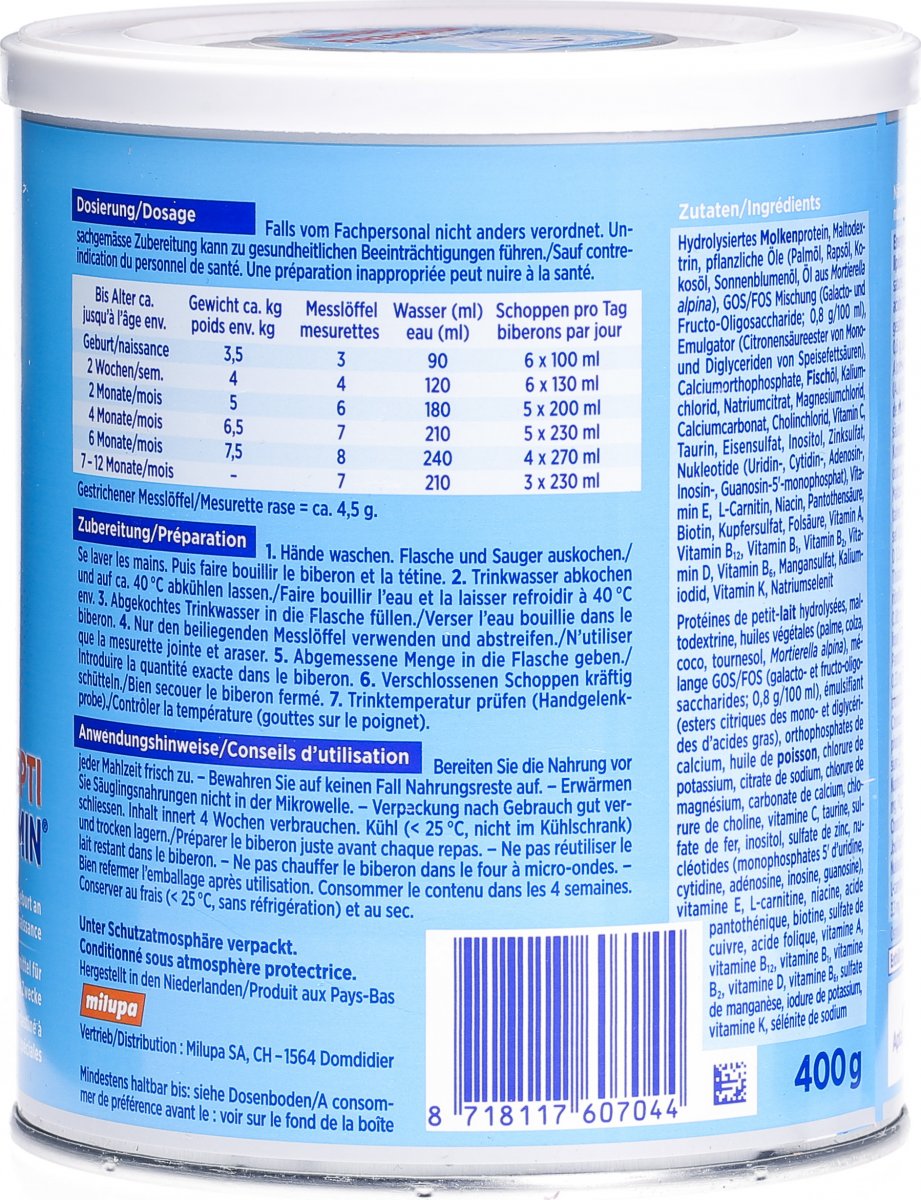 Milupa Aptamil Pregomin Pepti Dose 400g In Der Adler Apotheke